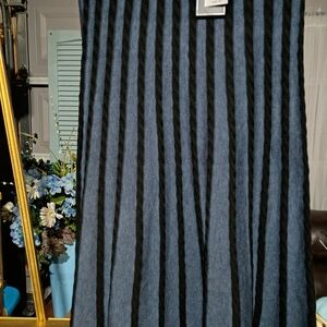 Ninety Blue and Black A-Line Skirt